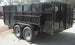 Dump Trailer 7'x14' Hydraulic Trailer 4' Sides 7000lbs Axles Front Side Angle Lifted