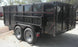 Dump Trailer 7'x14' Hydraulic Trailer 4' Sides 7000lbs Axles Front Side Angle Lifted
