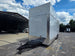 8'5'' x 24' White Concession Trailer w/ 36" Roof Marquee Closed front right angle picture 