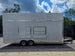 8'5'' x 24' White Concession Trailer w/ 36" Roof Marquee Closed left side picture 