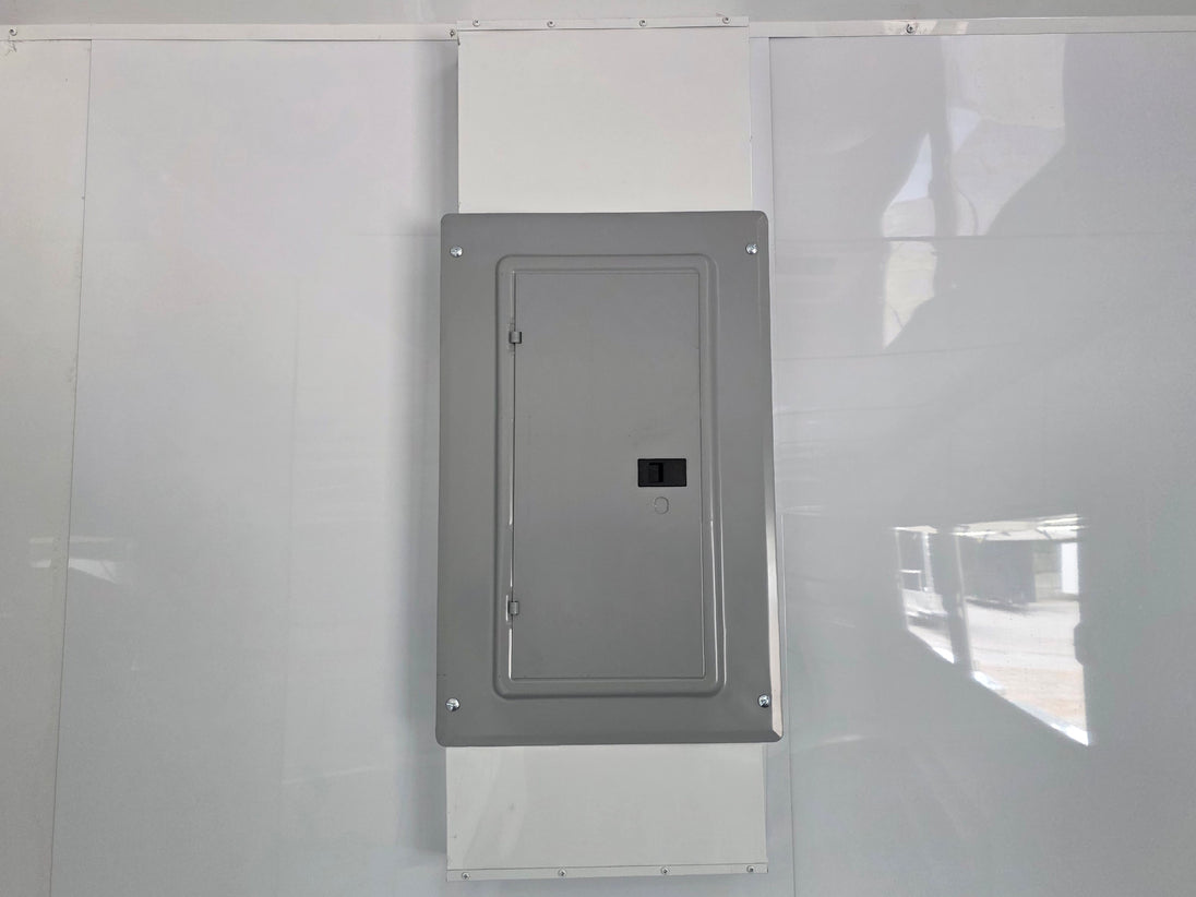 8'5'' x 24' White Concession Trailer w/ 36" Roof Marquee Electrical system picture 