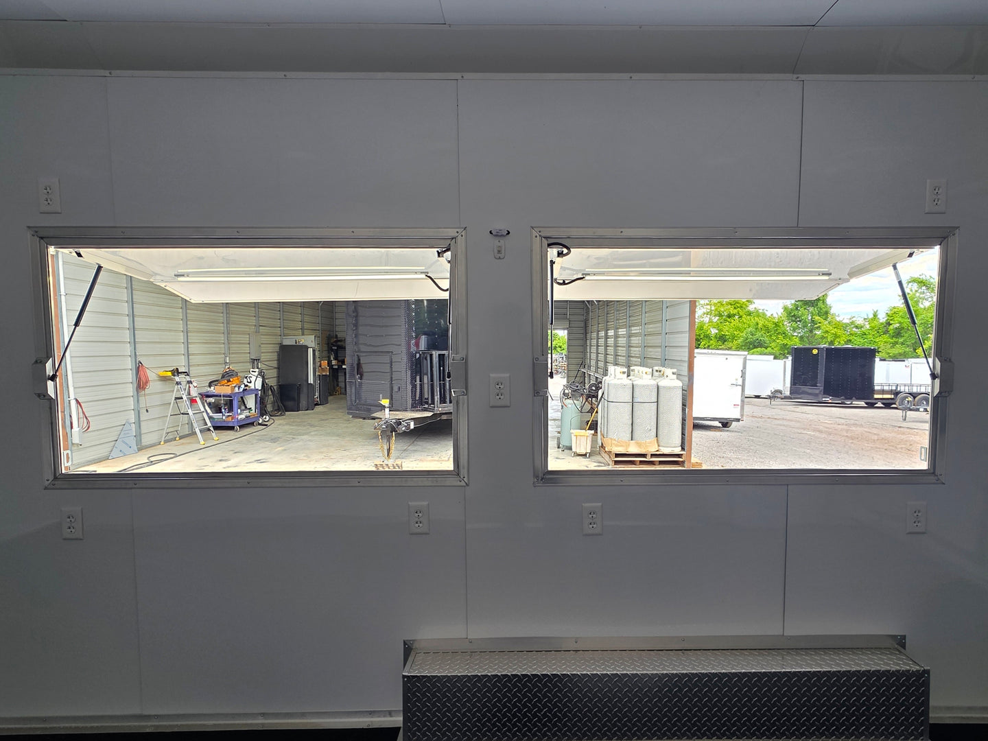 8'5'' x 24' White Concession Trailer w/ 36" Roof Marquee Window picture 