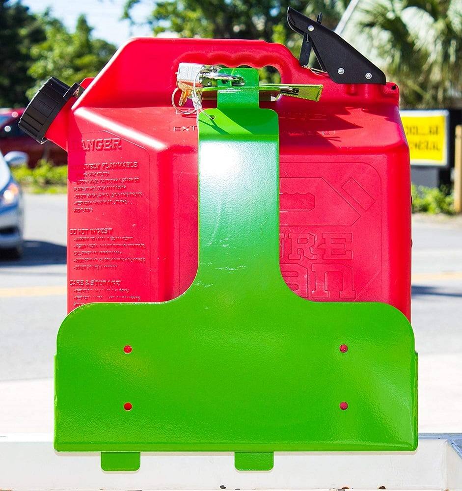 Green Touch BK043 Surecage 5 Gallon Lockable Surecan Gas Can Rack 1