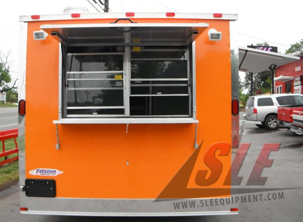 Concession Trailer 8.5'x16' Orange - Event BBQ Catering Vending