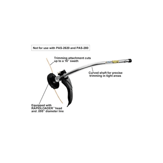 Echo 99944200615AB PAS 16" Curved Shaft Trimmer Attachment - SLE Equipment - 2