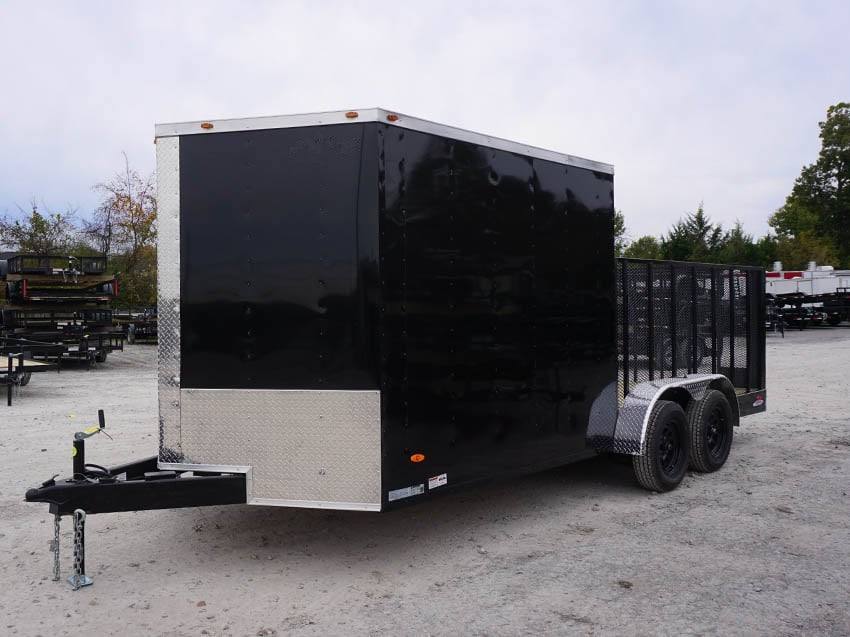 Enclosed Utility Hybrid Trailer 7' X 18' with Side Door - Lawn Mower Equipment Hauler Storage - SLE Equipment - 3