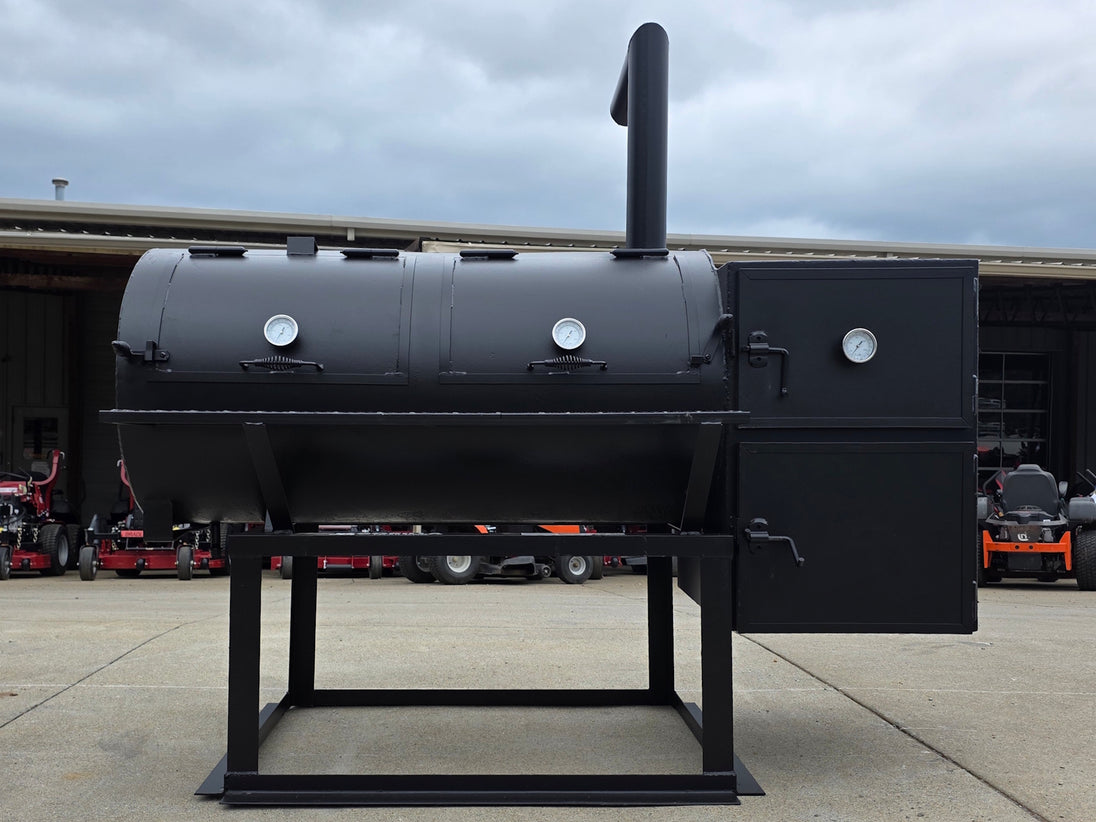  BBQ Smoker 250 Gallon Reverse Flow Patio BBQ Cooker Front side picture 