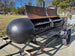 BBQ Smoker 300 Gallon Pull Behind Trailer 2 Door 1/2 Smoker 1/2 Charcoal Grill front right open door view picture 