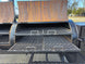 BBQ Smoker 300 Gallon Pull Behind Trailer 2 Door 1/2 Smoker 1/2 Charcoal Grill front smoker trays view picture