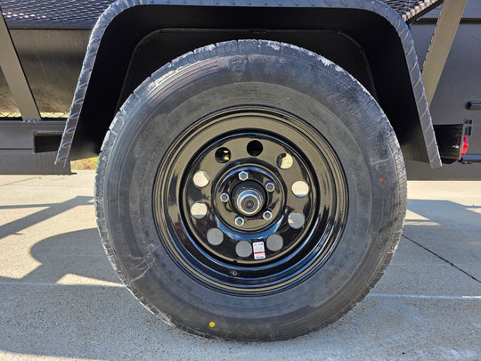 BBQ Smoker 300 Gallon Pull Behind Trailer 2 Door 1/2 Smoker 1/2 Charcoal Grill front wheel view picture 