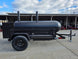 BBQ Smoker 300 Gallon Pull Behind Trailer 2 Door 1/2 Smoker 1/2 Charcoal Grill right side view picture 