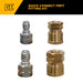 BE 85.400.207 Universal 4 Piece Pressure Washer Fitting Kit Female Quick Connect Couplers - SLE Equipment - 2