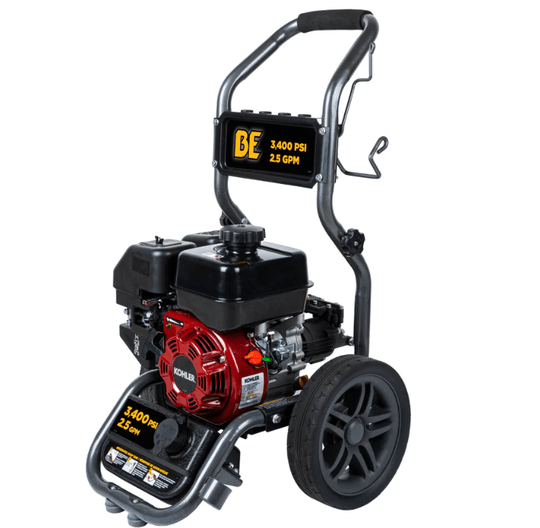 BE 3465KX Gas Pressure Washer 3400 PSI 2.5 GPM Kohler 196cc Engine - Cold Water