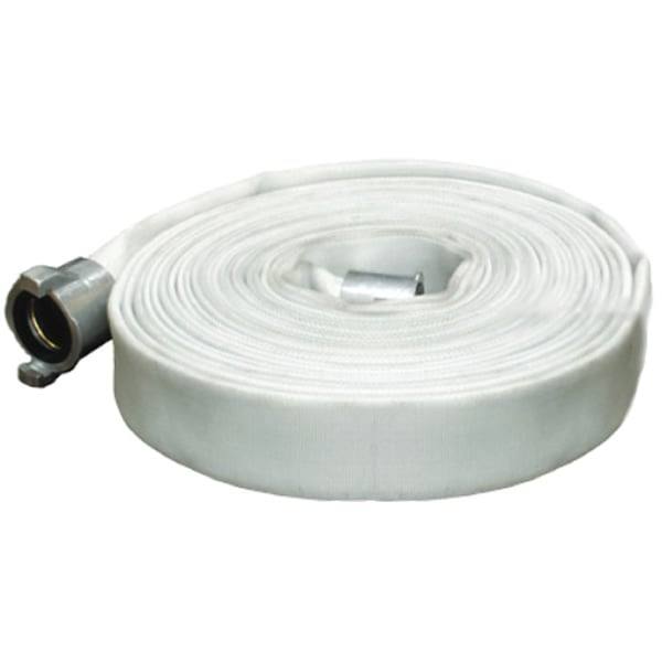 BE 50.015.001 1.5" x 50' Lay-Flat Fire Hose - 190 PSI, Includes Couplings