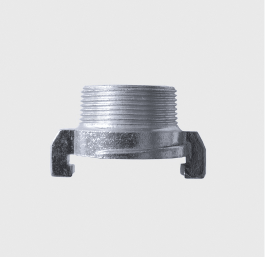 BE 50.015.003 1.5" Fire Hose x 1.5" MNPT Adapter - High-Pressure Fitting front view