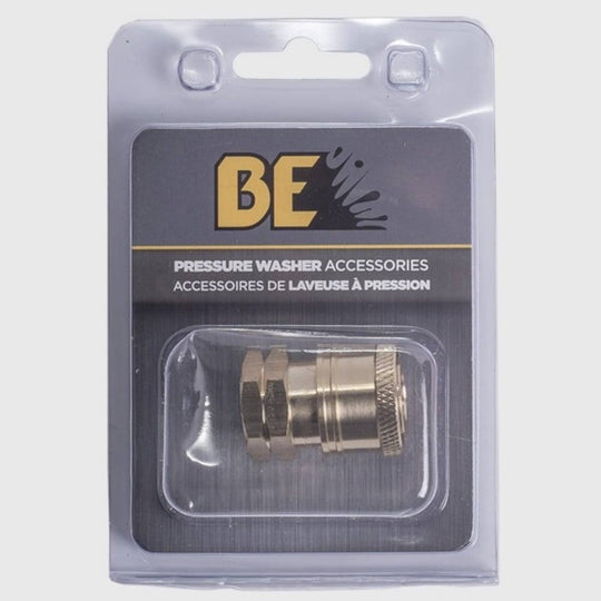 BE 85.300.102BEP | 1/4" FNPT Quick Connect Coupler (Brass) - Pressure Washer Fitting