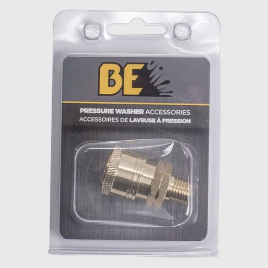 BE 85.300.107BEP | 1/4" Brass Quick-Connect Female Coupler x 1/4" MNPT