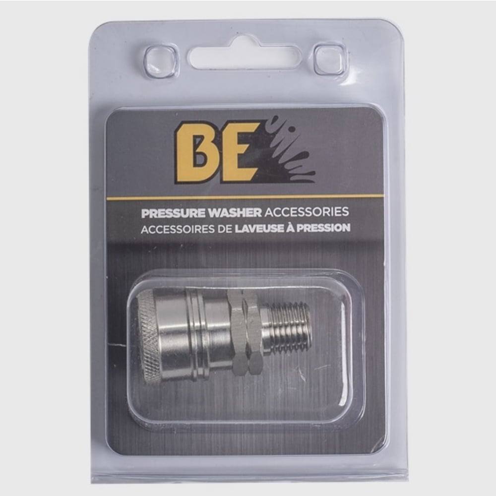 BE 85.300.107SBEP | 1/4" Stainless Steel Quick-Connect Coupler x 1/4" MNPT