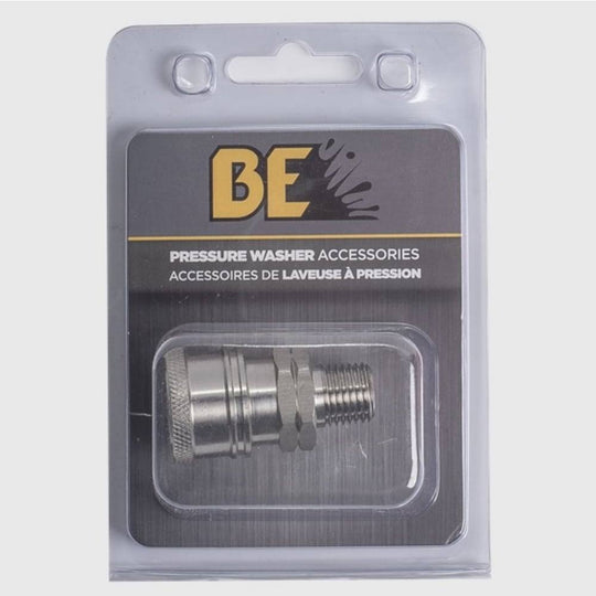 BE 85.300.107SBEP | 1/4" Stainless Steel Quick-Connect Coupler x 1/4" MNPT