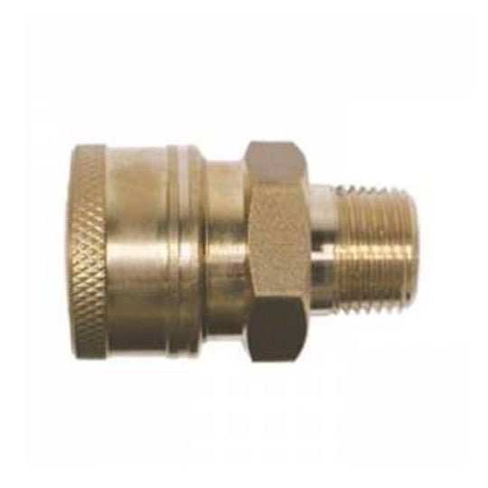 BE 85.300.108BEP | 3/8" Brass Quick-Connect Female Coupler x 3/8" MNPT