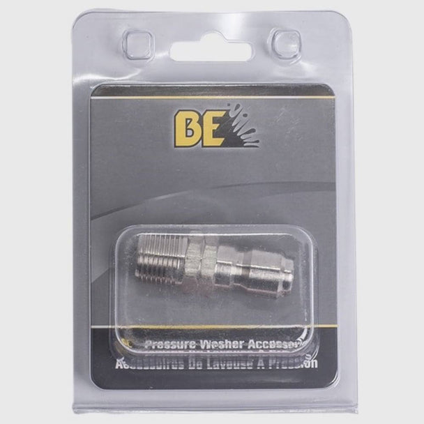 BE 85.300.109BEP | 1/4" Quick-Connect Male Plug x 1/4" MNPT