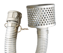 BE 85.400.091 4" x 20' Suction Hose Kit - Green Helix Reinforced PVC with Aluminum Camlocks