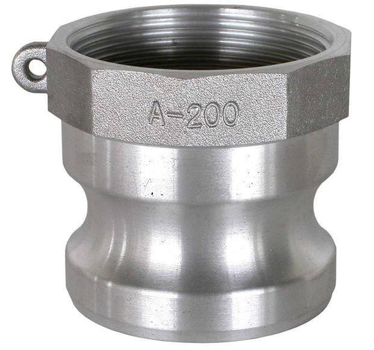 BE 90.390.400 4" Type A Aluminum Camlock - Male Coupler x Female NPT Thread