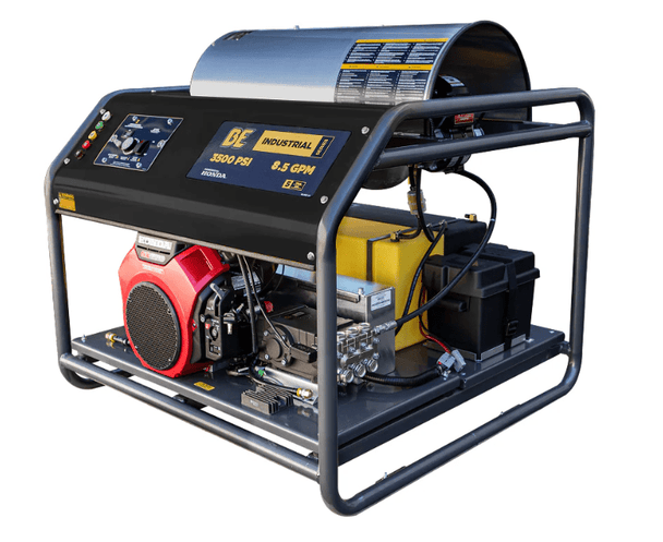 BE 96012V Hot Water Pressure Washer - 3500 PSI, 3.5 GPM, Honda GX390 Engine