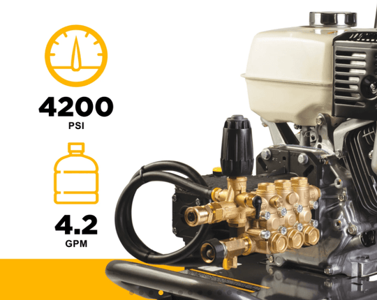 BE B4213HGS 4200 PSI Pressure Washer - 4.0 GPM - Honda GX390 Engine - Cold Water