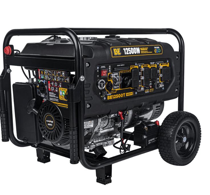 BE BE12500T Tri-Fuel Generator - 12500 Max Watts, 9500 Running Watts, PowerEase Engine
