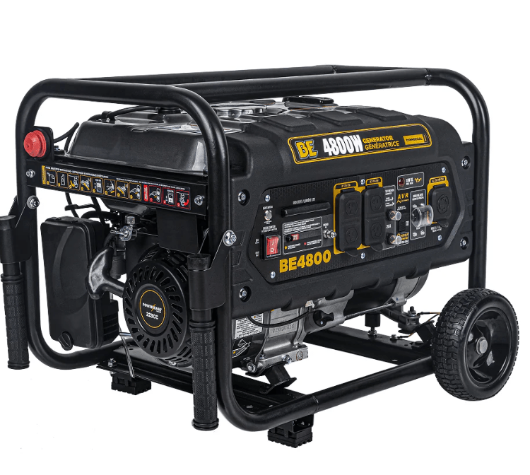 BE BE4800 Portable Generator - 4800 Max Watts, 3600 Running Watts, PowerEase Engine