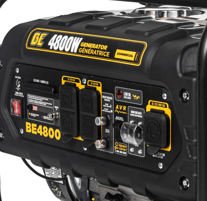 BE BE4800 Portable Generator - 4800 Max Watts, 3600 Running Watts, PowerEase Engine