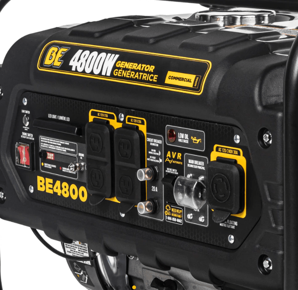 BE BE4800 Portable Generator - 4800 Max Watts, 3600 Running Watts, PowerEase Engine