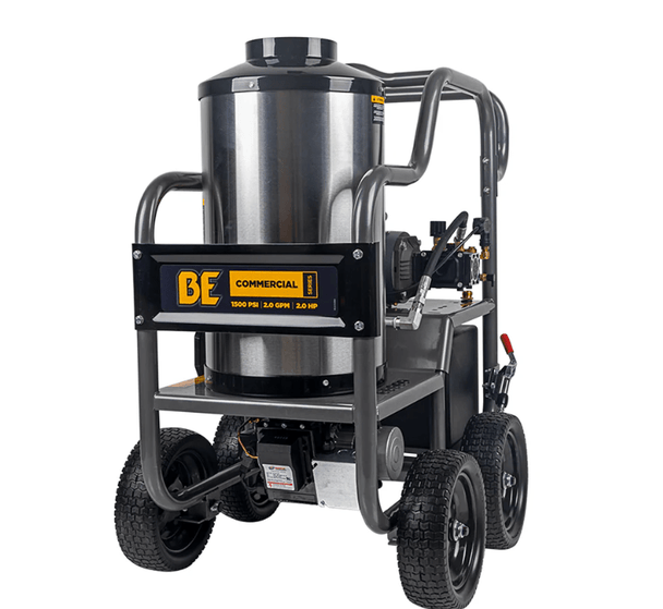 BE HW152EA Hot Water Pressure Washer - 1500 PSI, 2.0 GPM, TechTop Electric Motor