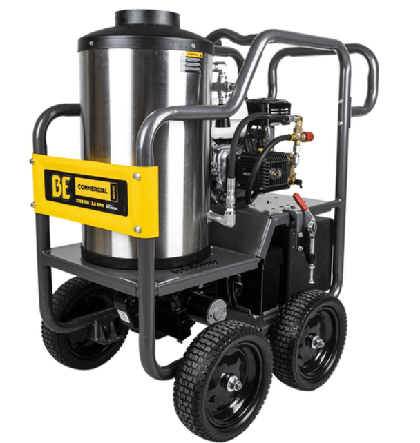 BE HW2765HG Hot Water Gas Pressure Washer 2700 PSI 2.5 GPM Honda GC190