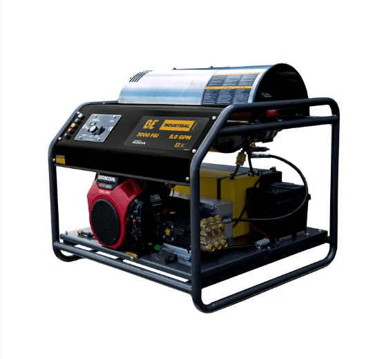 BE HW3024HG12V Hot Water Gas Pressure Washer 3000 PSI 2.4 GPM Honda GX200