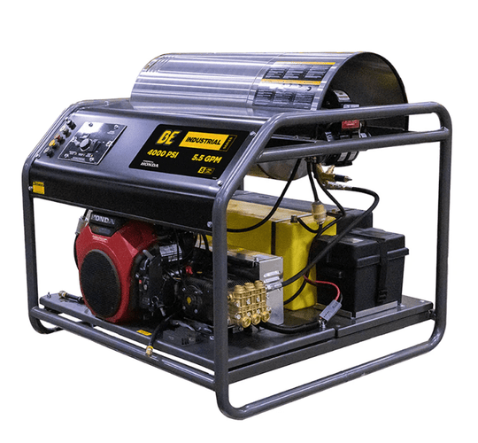 BE HW3524HA12V Hot Water Pressure Washer - 3500 PSI, 2.4 GPM, Honda GX200 Engine
