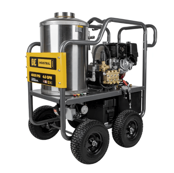 BE HW4013HBG Hot Water Gas Pressure Washer 4000 PSI 4.0 GPM Honda GX390 Belt Drive