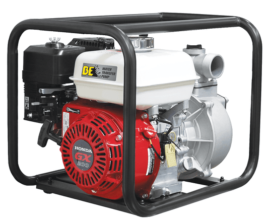 BE WP-2065HL Water Transfer Pump - 158 GPM, 2-Inch Intake/Outlet, Honda GX200 Engine