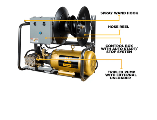 BE X-3010FW3GENHT Electric Pressure Washer 3000 PSI 4.0 GPM 10 HP 3-Phase Wall Mount Cold Water