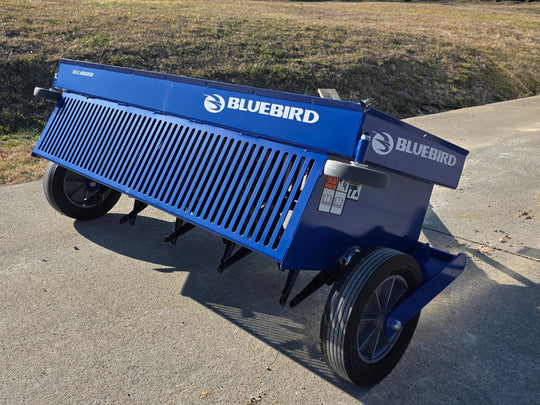 Bluebird 48'' Tow Behind Aerator TA12 front right angled view picture 
