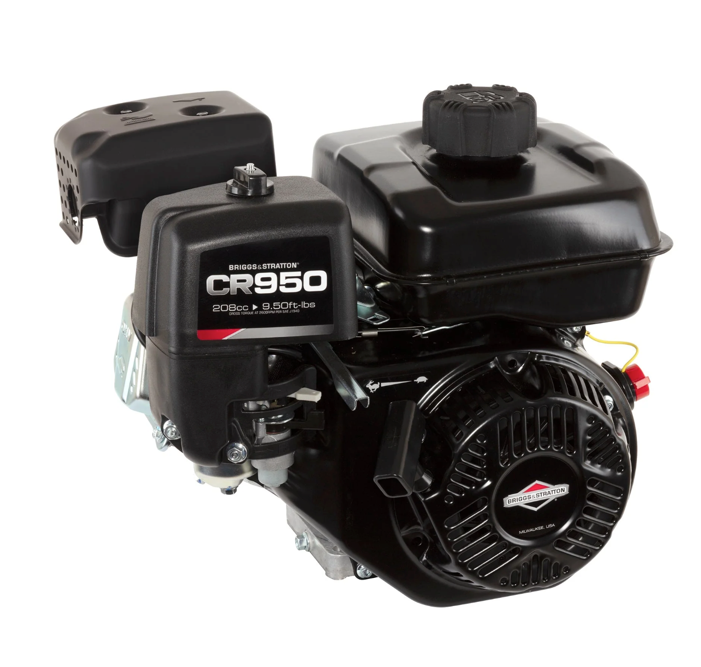 Briggs &amp; Stratton 13R232-0021-F1 9.5 GT 208cc Horizontal Shaft Engine, General View. 