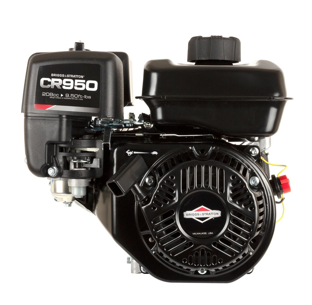 Briggs &amp; Stratton 13R232-0021-F1 9.5 GT 208cc Horizontal Shaft Engine, Front View. 