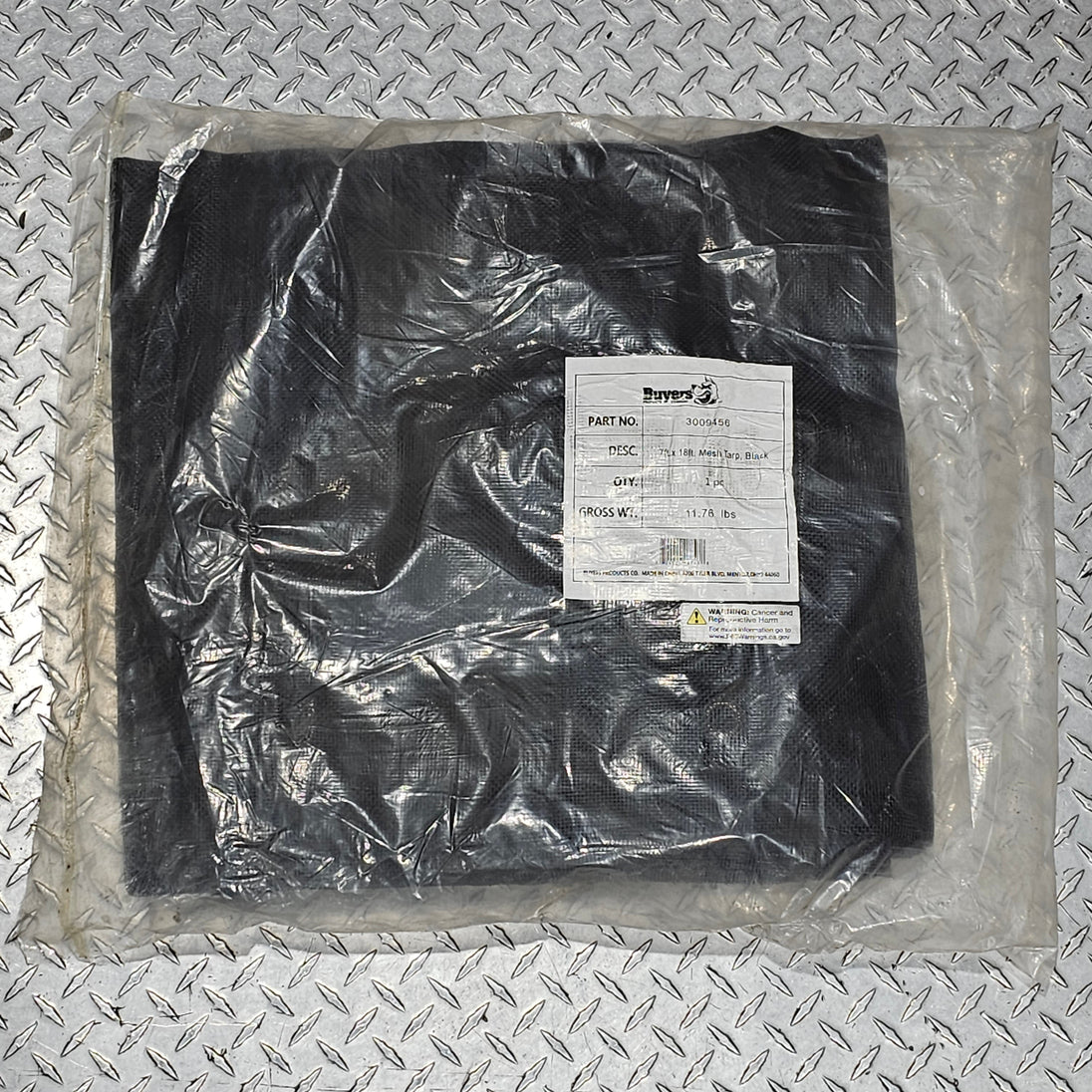 Buyers Genuine Part 3009456 Heavy Duty Black Mesh Tarp 7 x 18 Foot