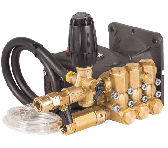 BE 85.129.017B Boxed AR Triplex Pump RRA35G30E 3000 PSI 3.5 GPM 1 - 1/8" Electric Shaft - SLE Equipment - 1
