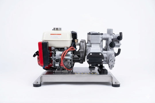 Comet P40-GR-CBP Professional Soft Wash Diaphragm Pump System – 11.5 GPM, 300 PSI, Honda GX200 Powered front view picture
