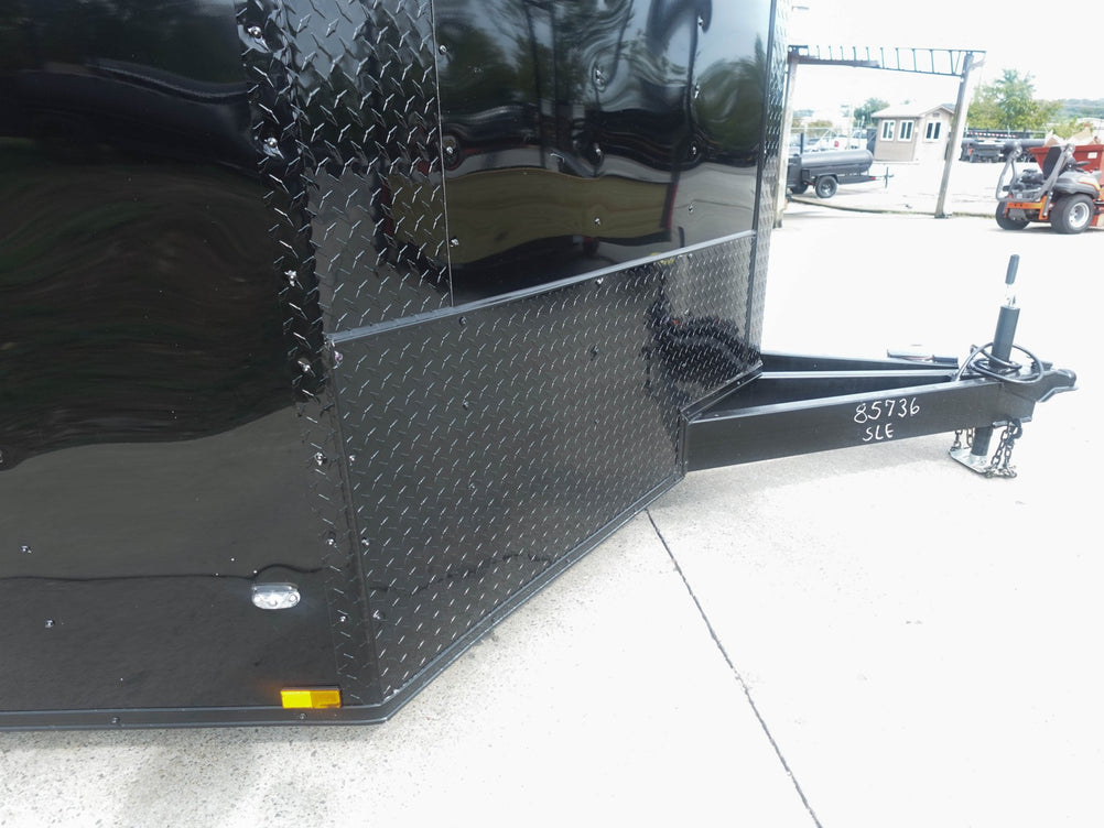 8.5x24 Hybrid Enclosed Trailer V-Nose (2) 7,000lb Axles Storage