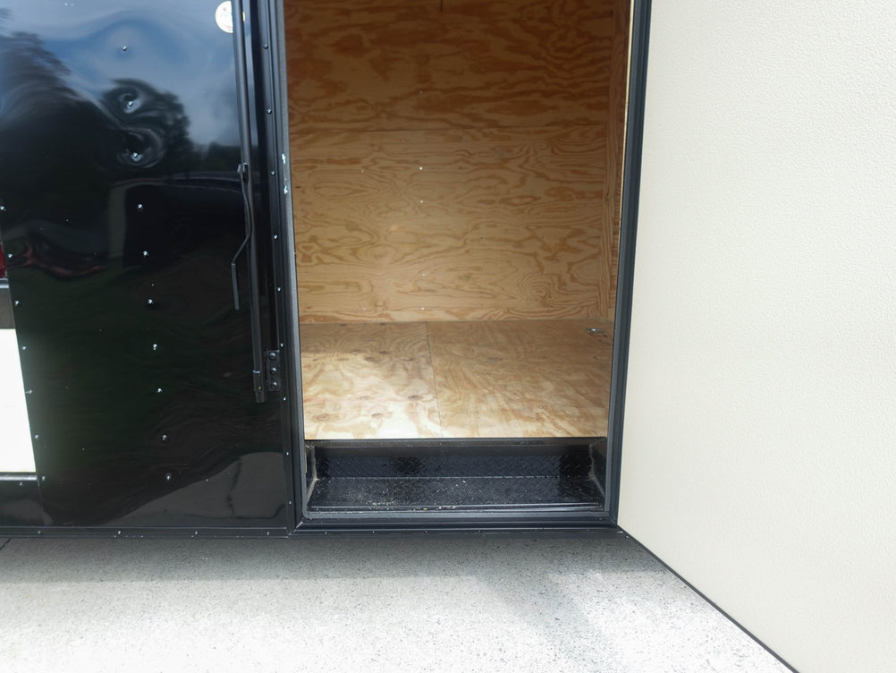 8.5x24 Hybrid Enclosed Trailer V-Nose (2) 7,000lb Axles Storage
