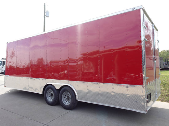 8.5x24 V - Nose Enclosed Trailer with Electrical Package (2) 7,000lb Axles - SLE Equipment - 4
