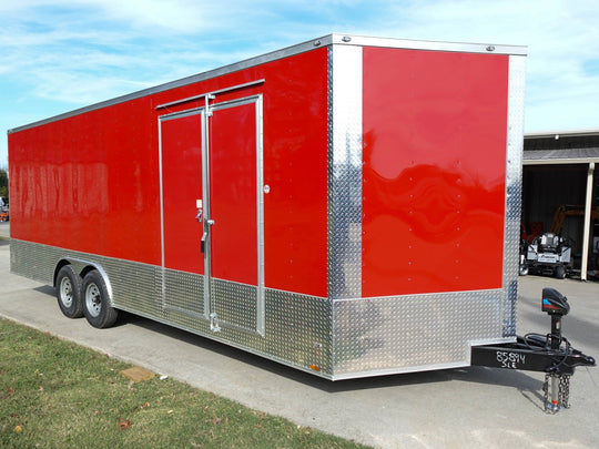 8.5x24 V - Nose Enclosed Trailer with Electrical Package (2) 7,000lb Axles - SLE Equipment - 8